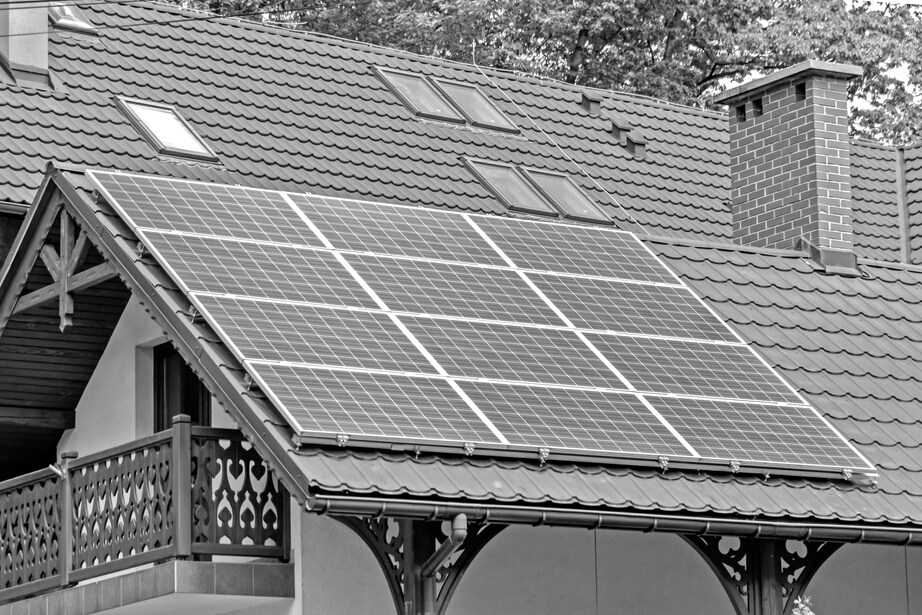 Solar Panels on a House Roof